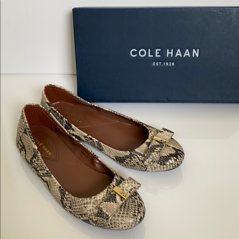 Cole Haan Roccia Snake Print Elsie Ballet Flat